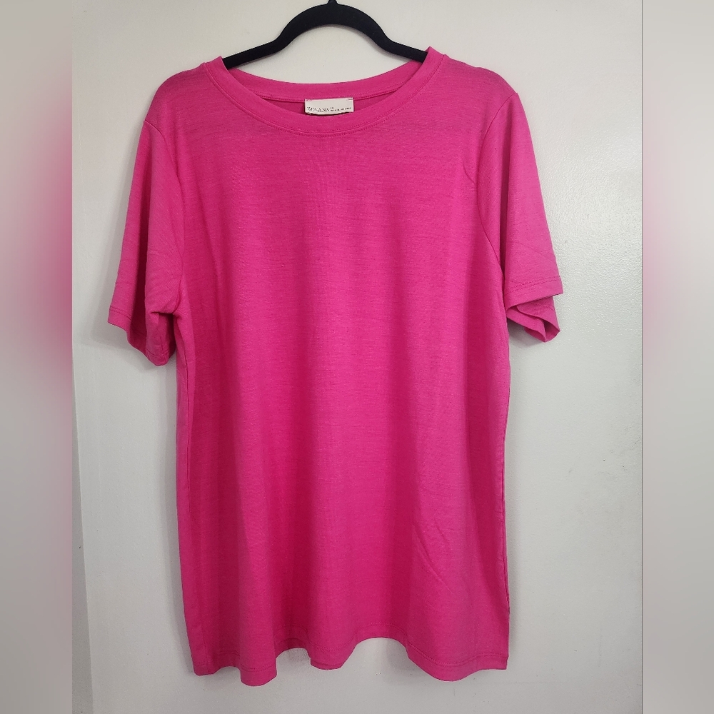 Zenana 2X Fuchsia Crew Neck Tee